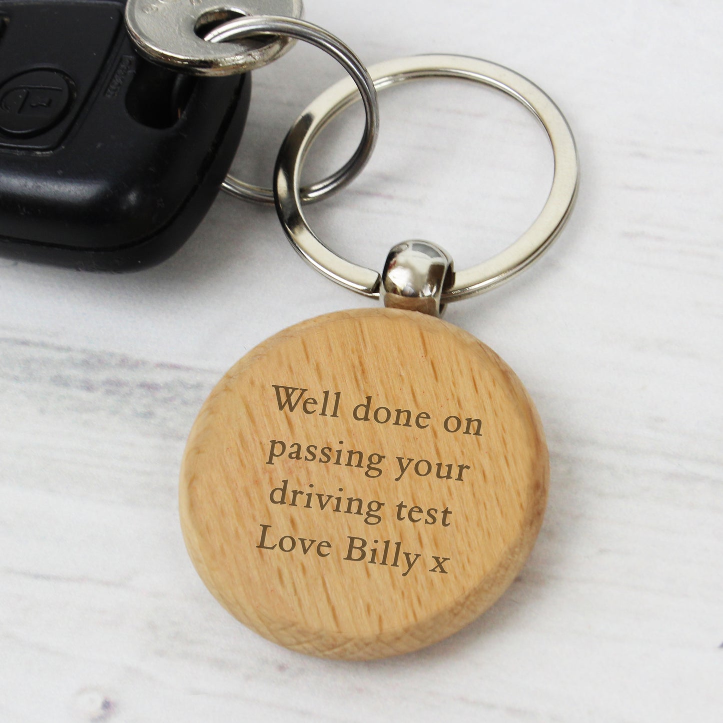 Personalised Wooden Keyring