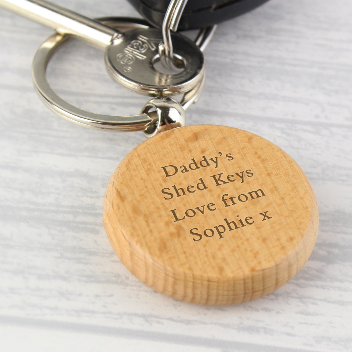 Personalised Wooden Keyring