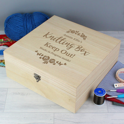 Personalised Floral Engraved Keepsake Box