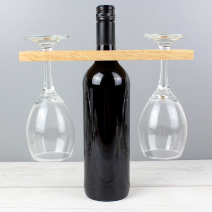 Personalised 'Wine O'clock' Wine Glass & Bottle Holder