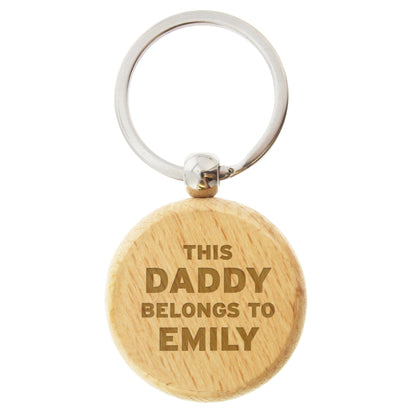 Personalised This...Belongs To Wooden Keyring