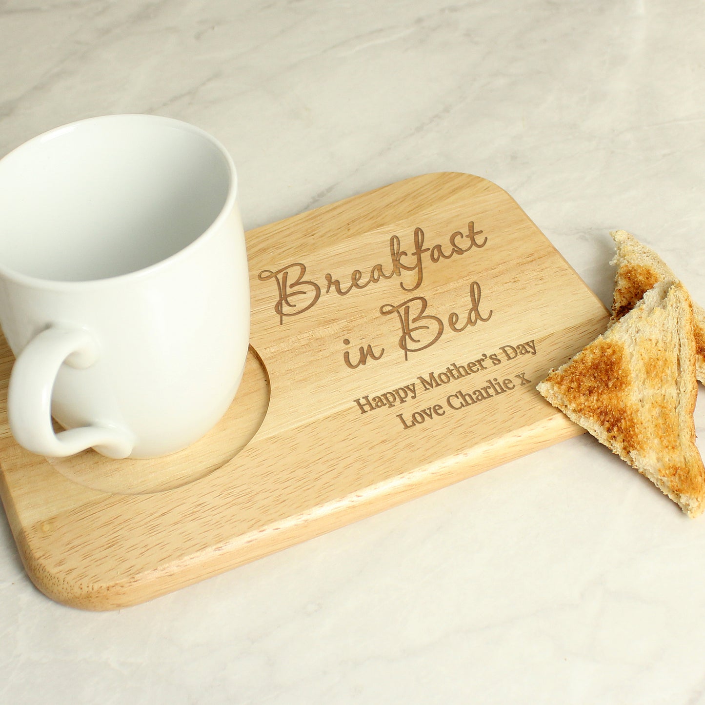 Personalised Free Text Wooden Coaster Tray