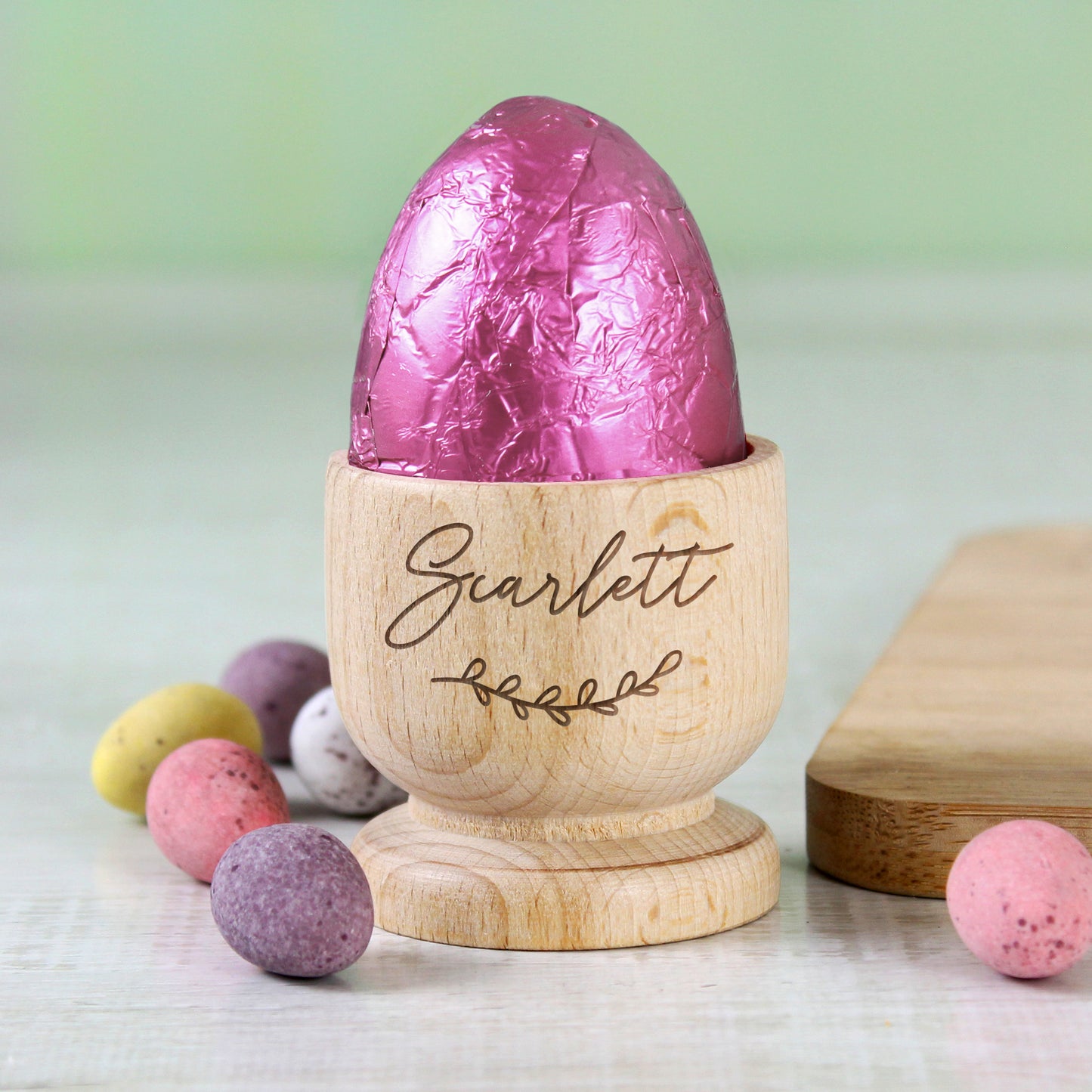 Personalised Name Wooden Egg Cup