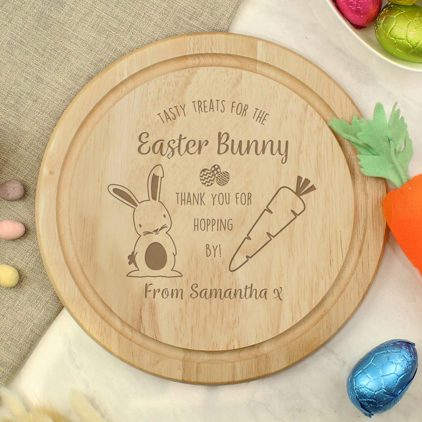 Personalised Easter Bunny Treat Board