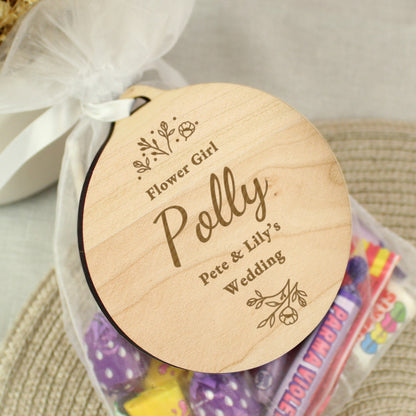 Personalised Wedding Party Wooden Tag