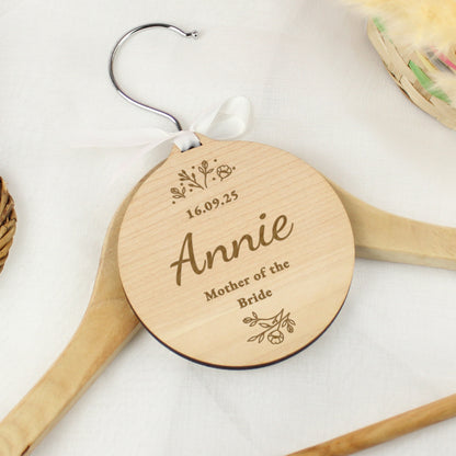 Personalised Wedding Party Wooden Tag