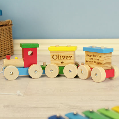 Personalised Wooden Toy Train