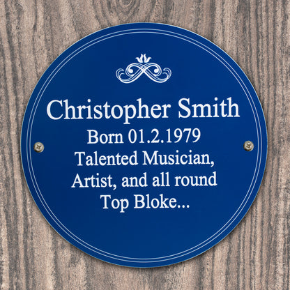 Personalised Heritage Plaque