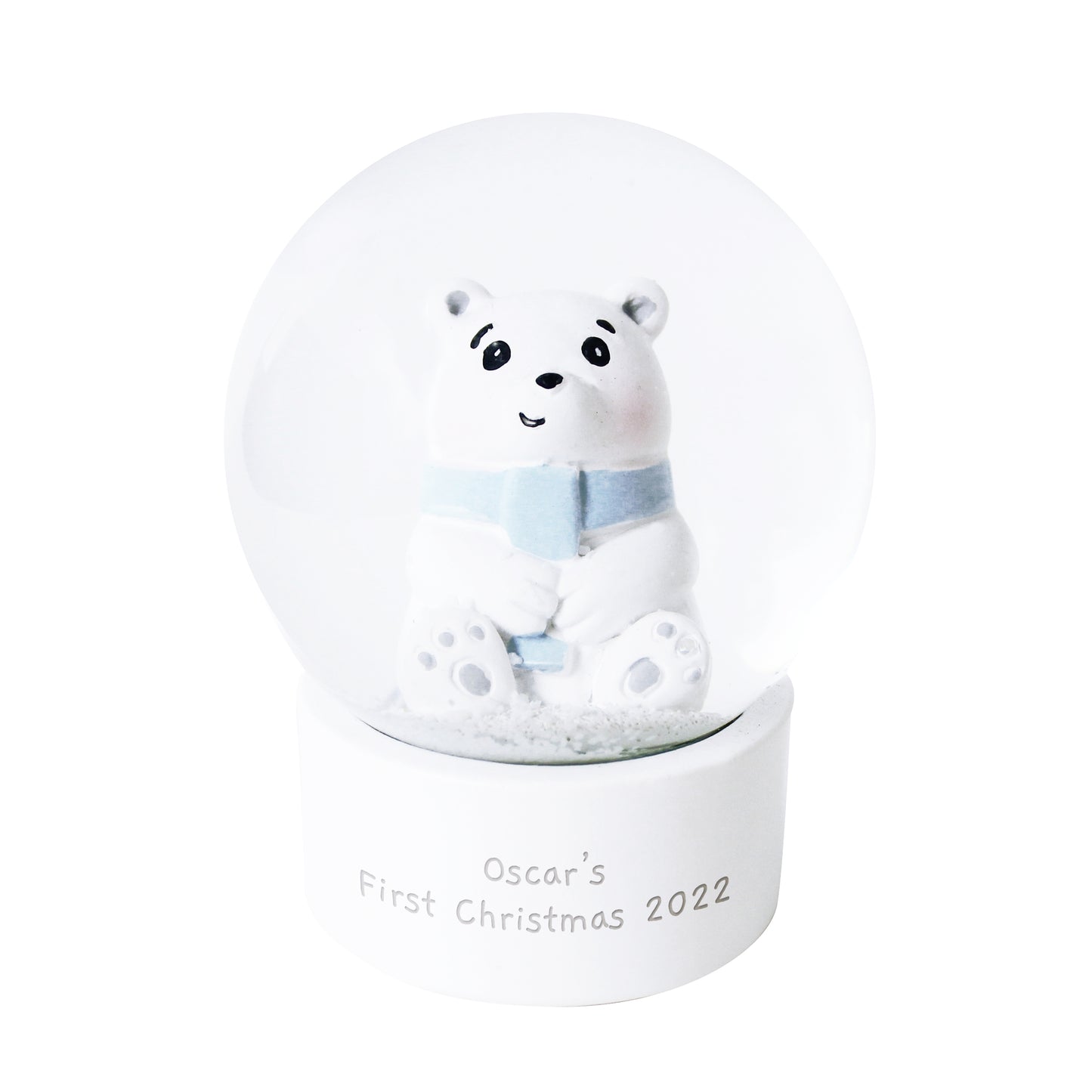 Personalised Polar Bear Any Name Snow Globe