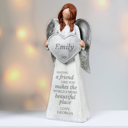 Personalised A Friend Like You Angel Ornament