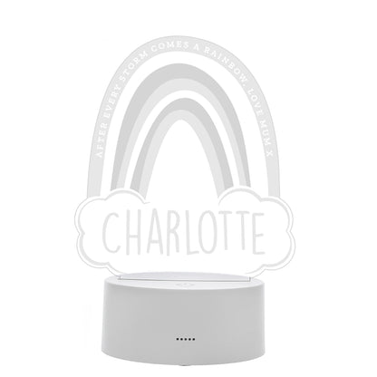 Personalised Rainbow LED Colour Changing Night Light