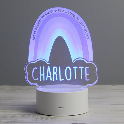 Personalised Rainbow LED Colour Changing Night Light