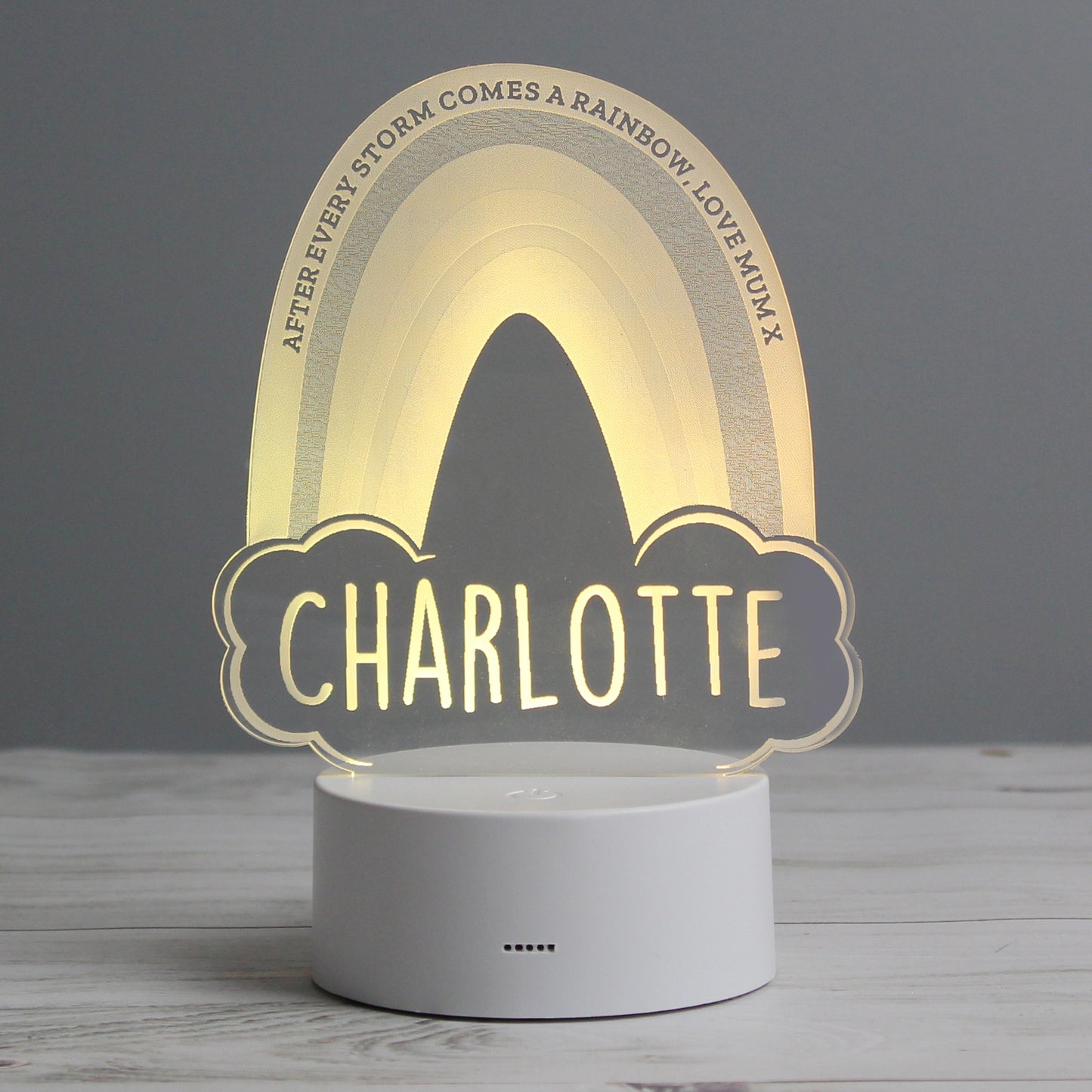 Personalised Rainbow LED Colour Changing Night Light