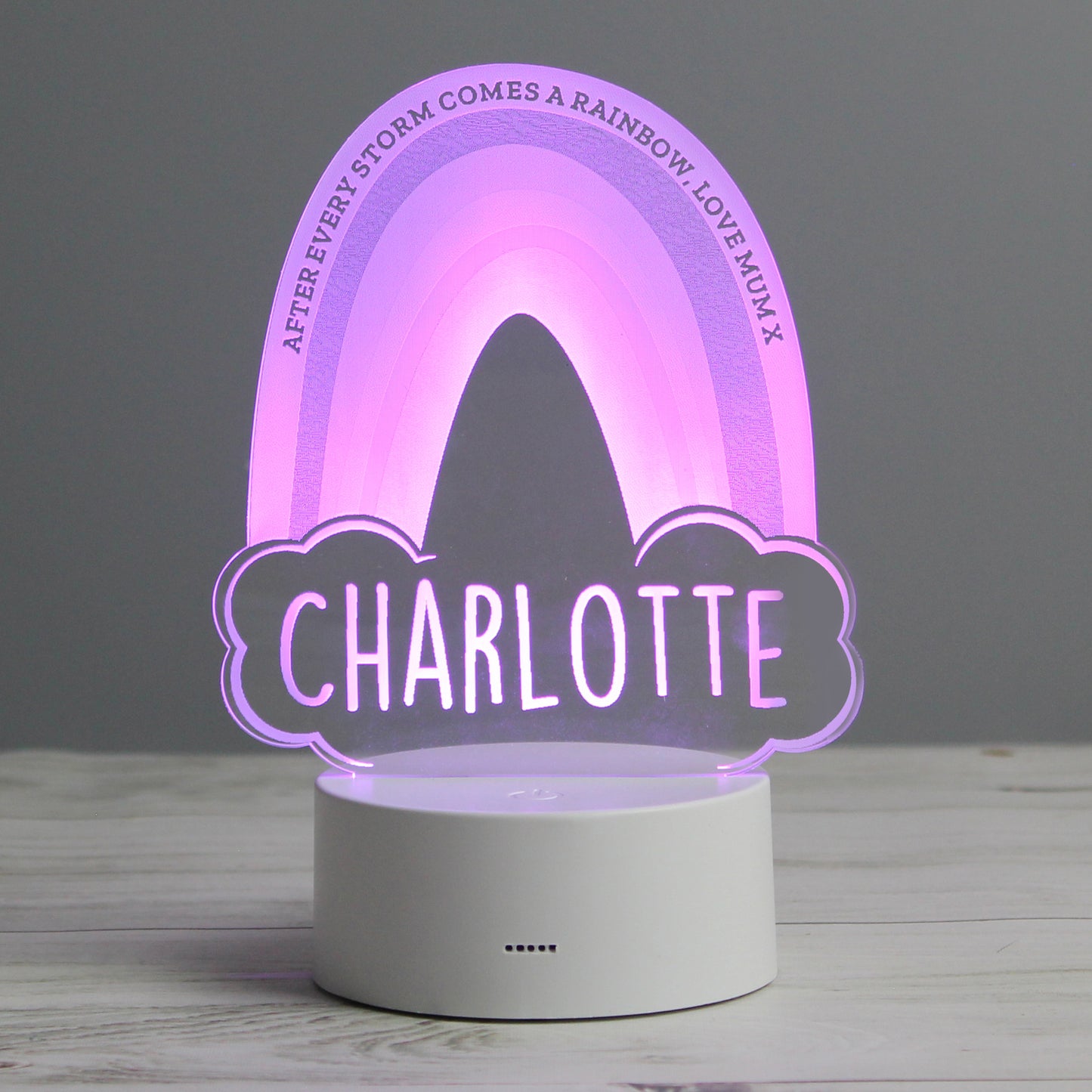 Personalised Rainbow LED Colour Changing Night Light