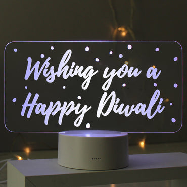 Personalised Polka-dot Message LED Colour Changing Night Light