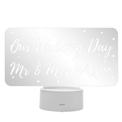 Personalised Polka-dot Message LED Colour Changing Night Light