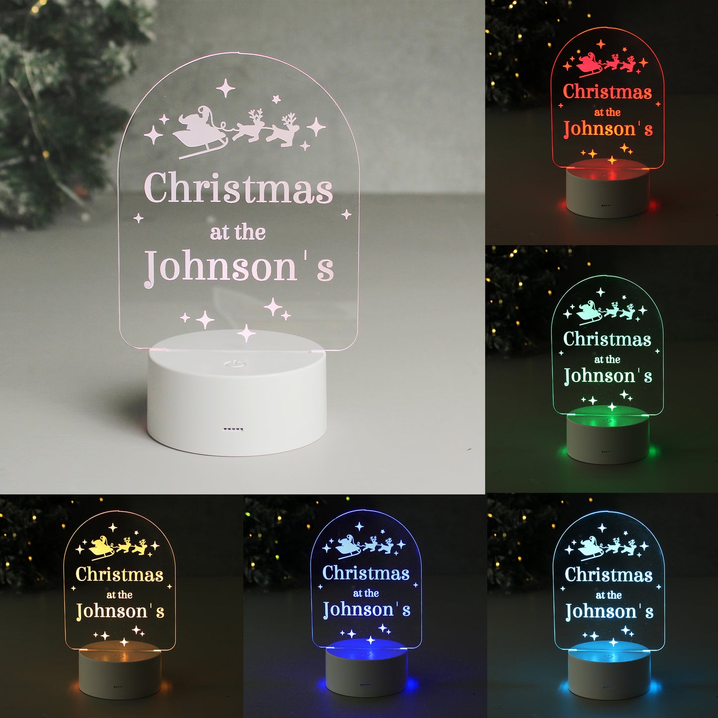 Personalised Free Text Christmas LED Light