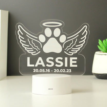 Personalised Pet Memorial Colour Changing LED Light