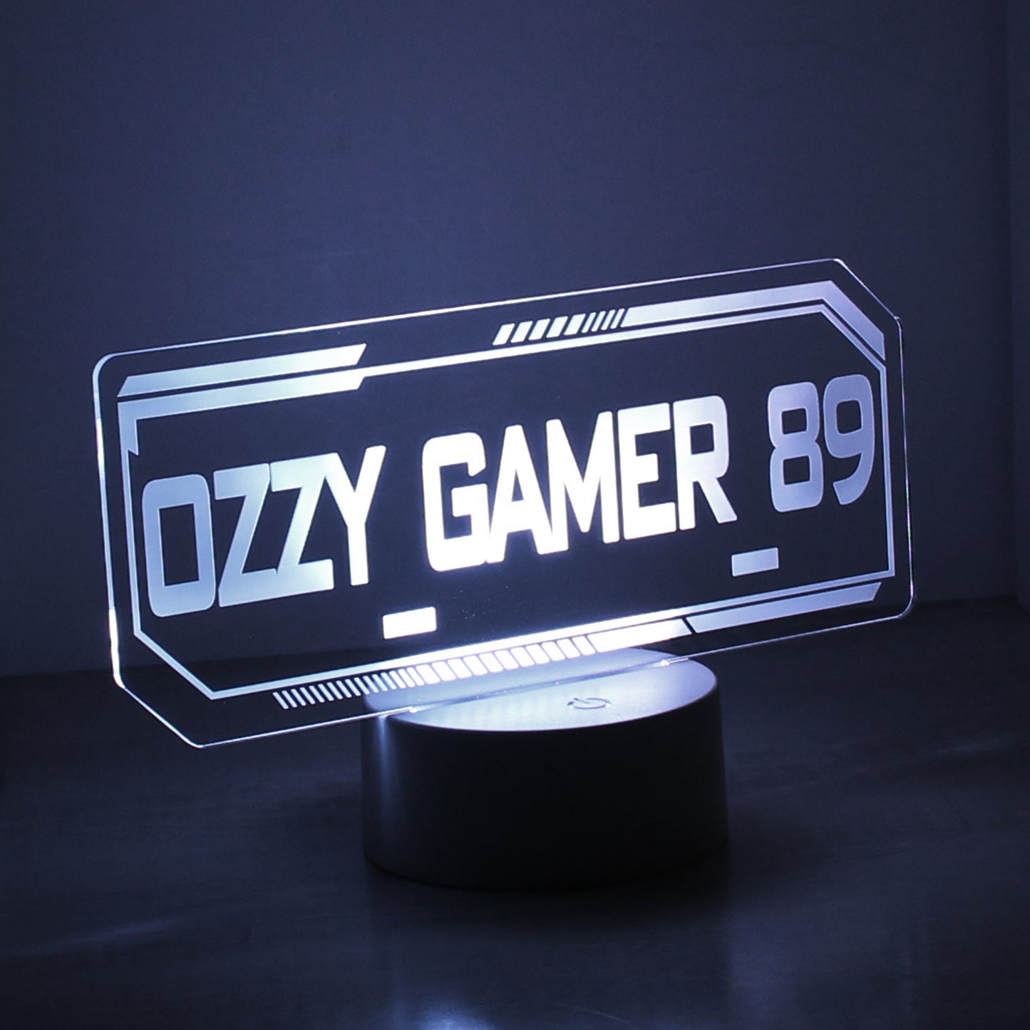 Personalised Gamer Tag LED Colour Changing Night Light