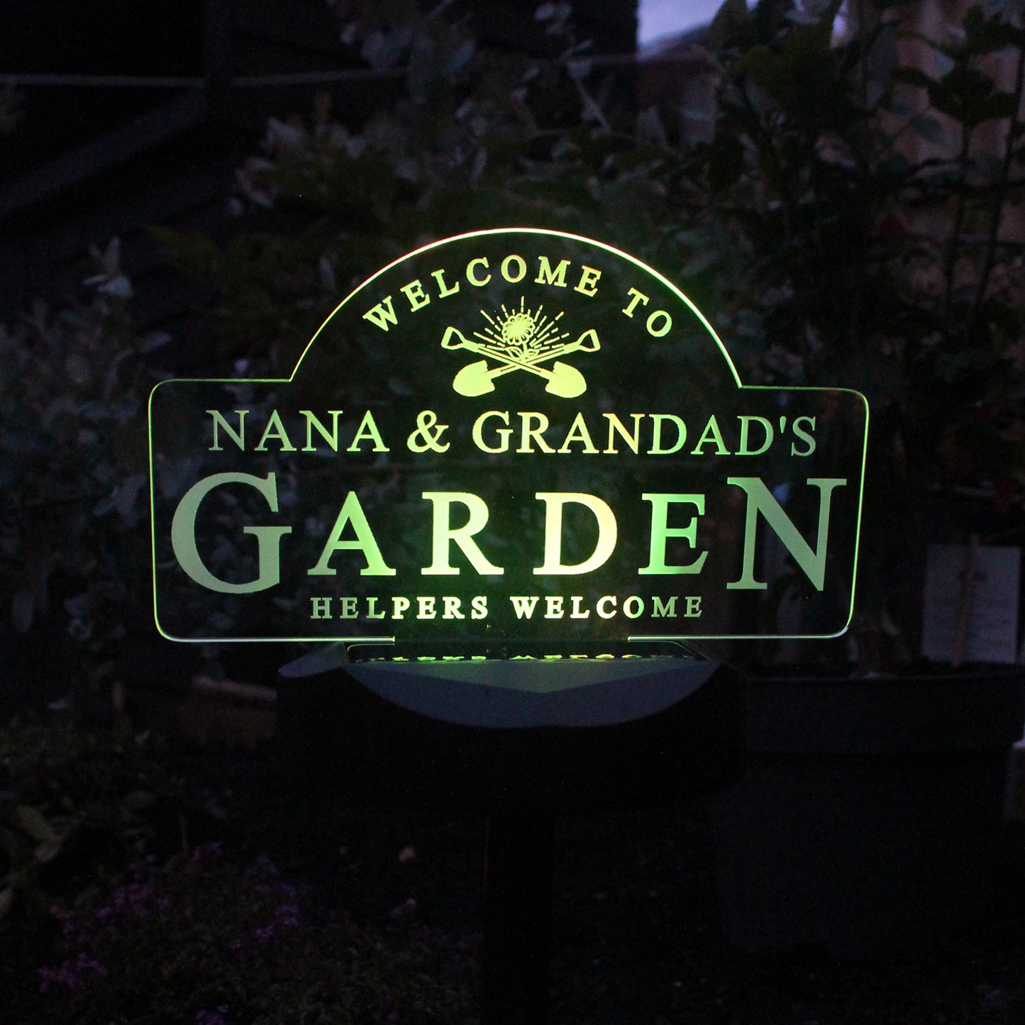 Personalised Garden Sign Outdoor Solar Light