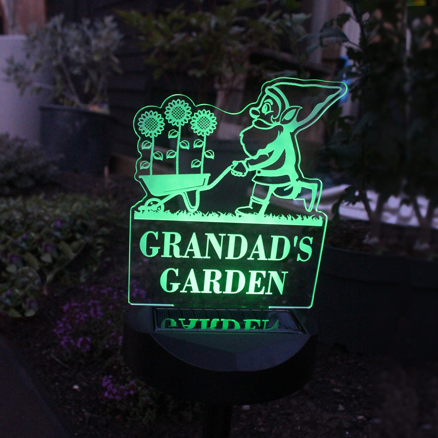 Personalised Gnome Garden Outdoor Solar Light