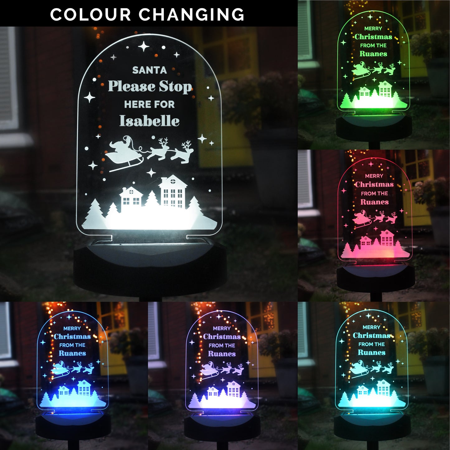 Personalised Christmas Outdoor Solar Light