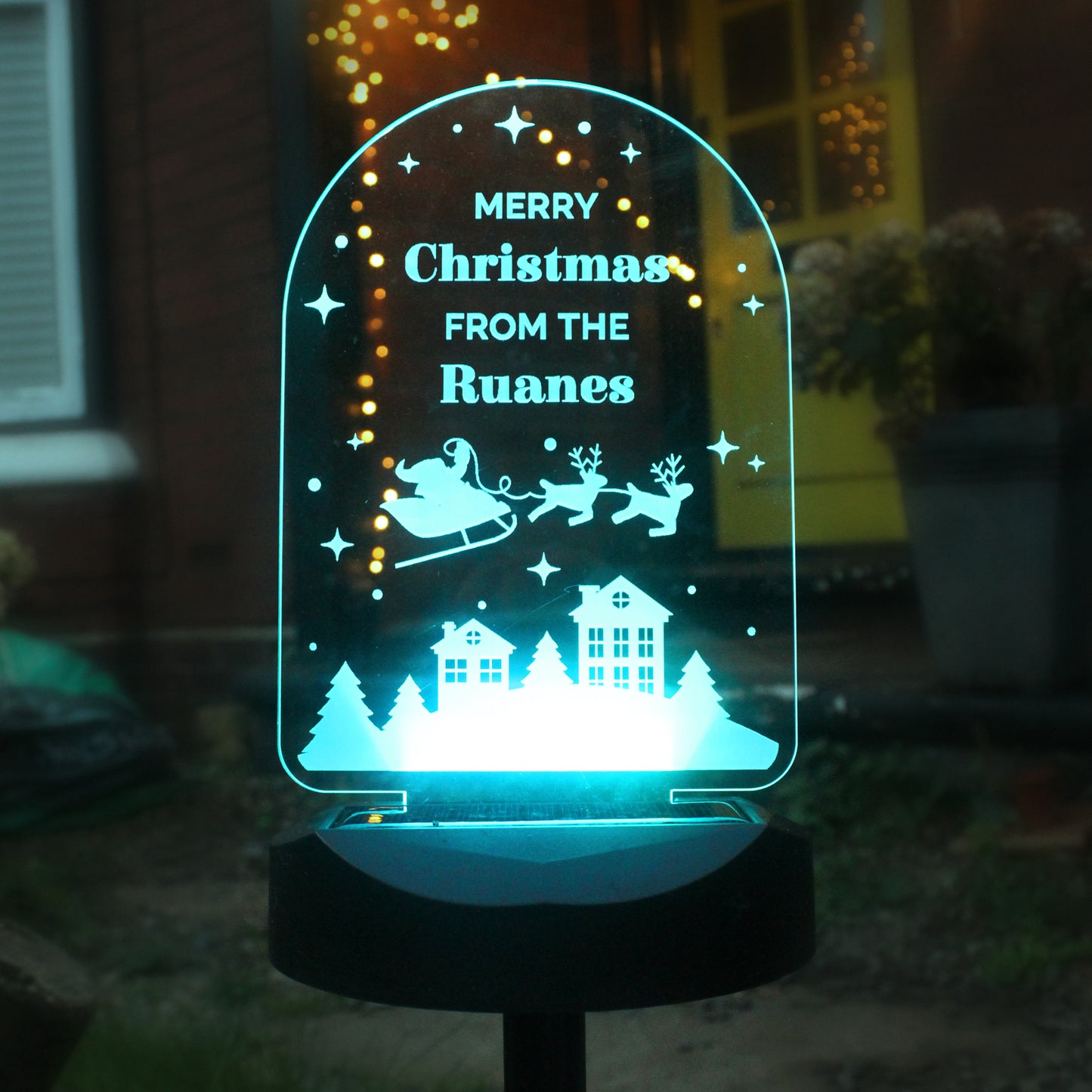 Personalised Christmas Outdoor Solar Light