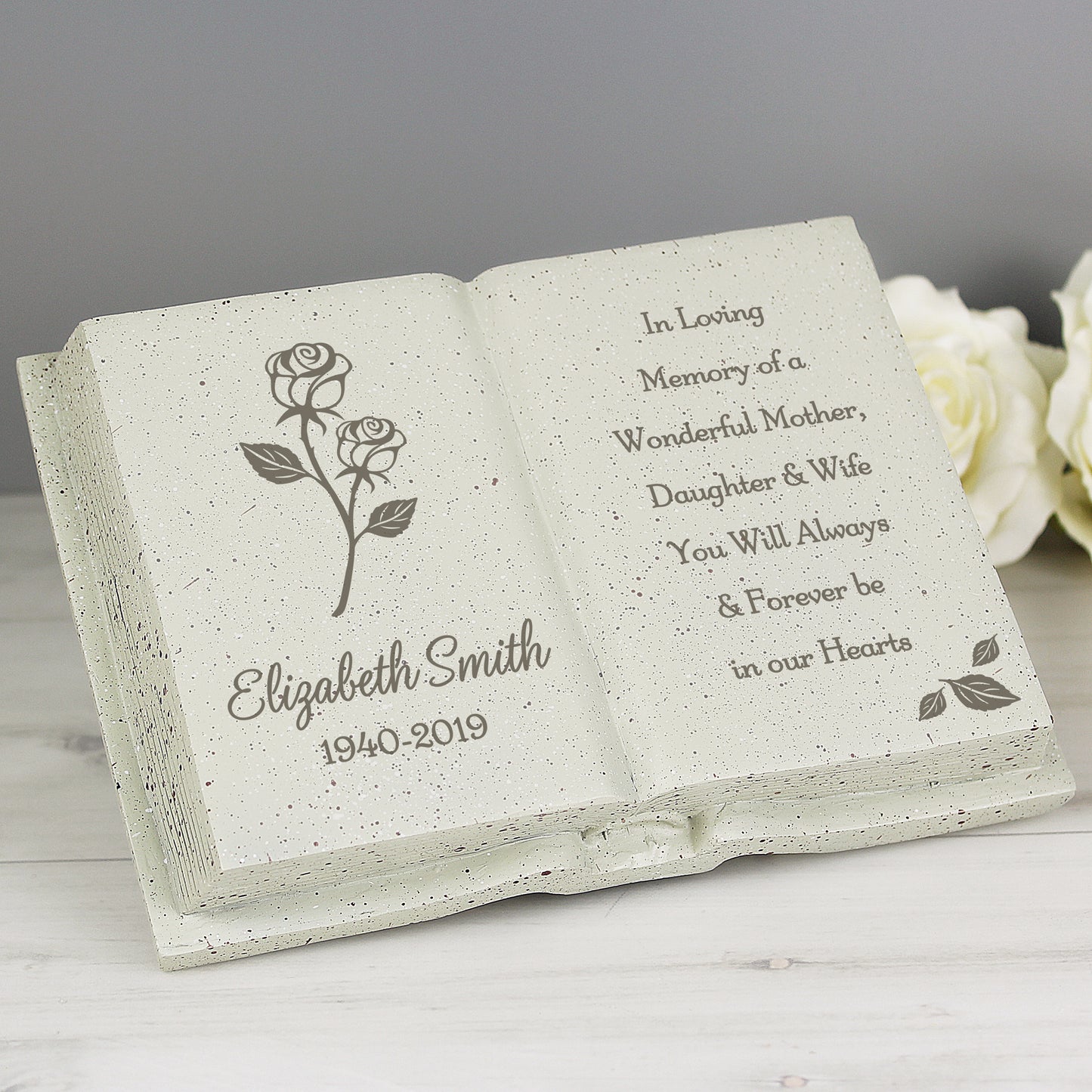 Personalised Rose Memorial Book