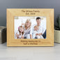 Personalised Landscape 5x7 Landscape Oak Finish Photo Frame