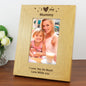 Personalised Oak Finish 6x4 I Heart My Photo Frame