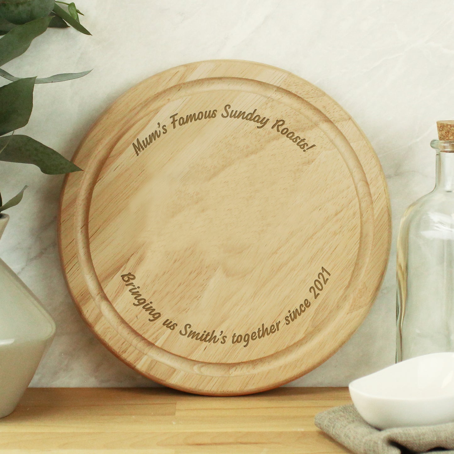 Personalised Plain Round Chopping Board