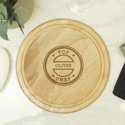 Personalised Top Chef Large Chopping Board