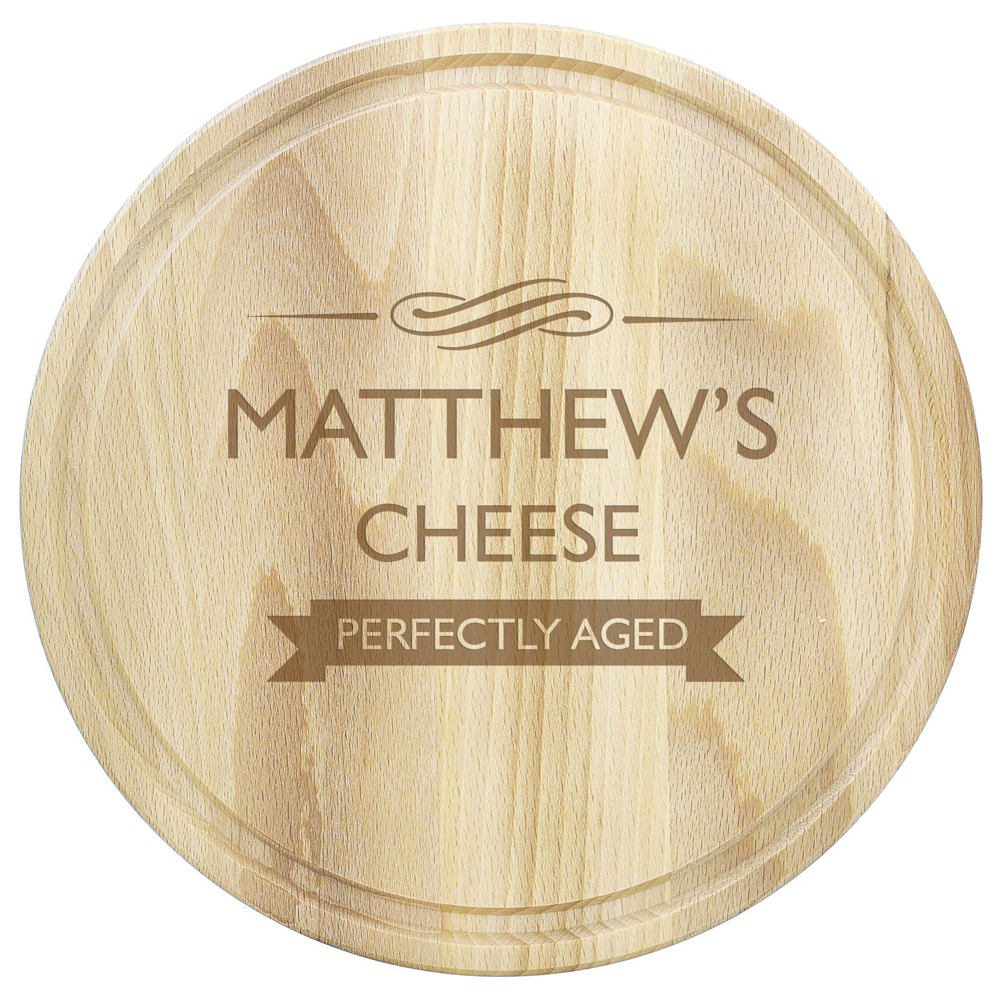 Personalised Perfectly Aged Round Chopping Board