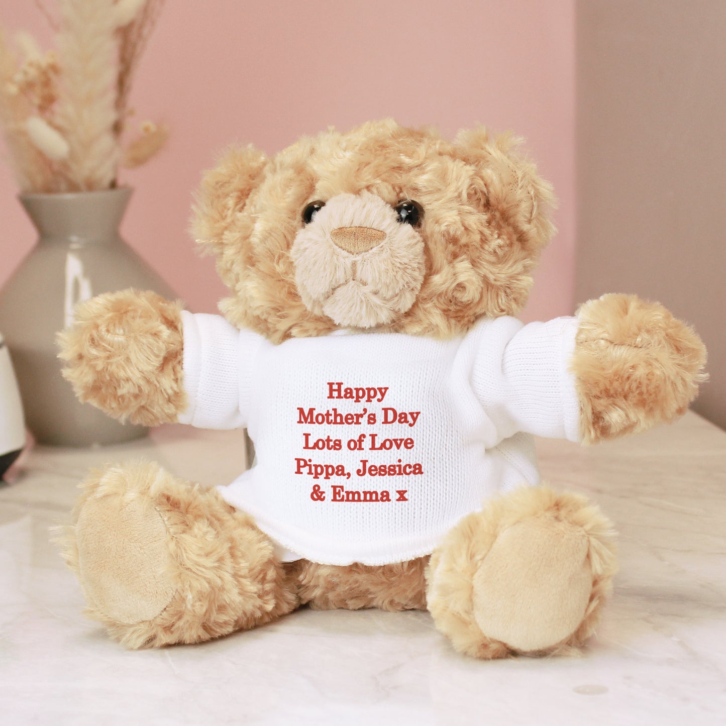 Personalised Teddy Bear - Red Message