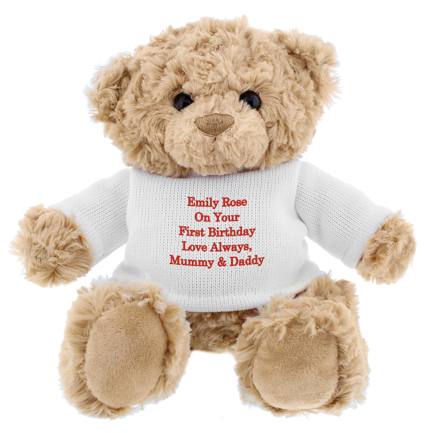 Personalised Teddy Bear - Red Message