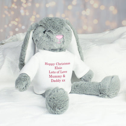 Personalised Christmas Bunny Rabbit - Red