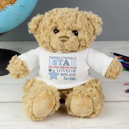 Personalised Twinkle Boys Teddy Bear