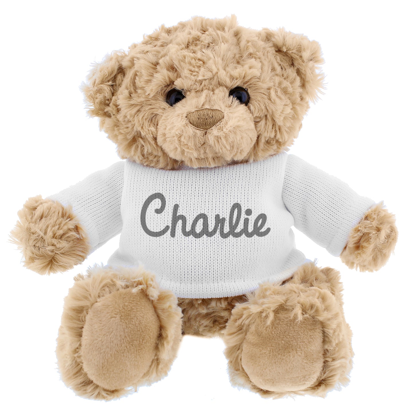 Personalised Name Only Teddy Bear  - Grey