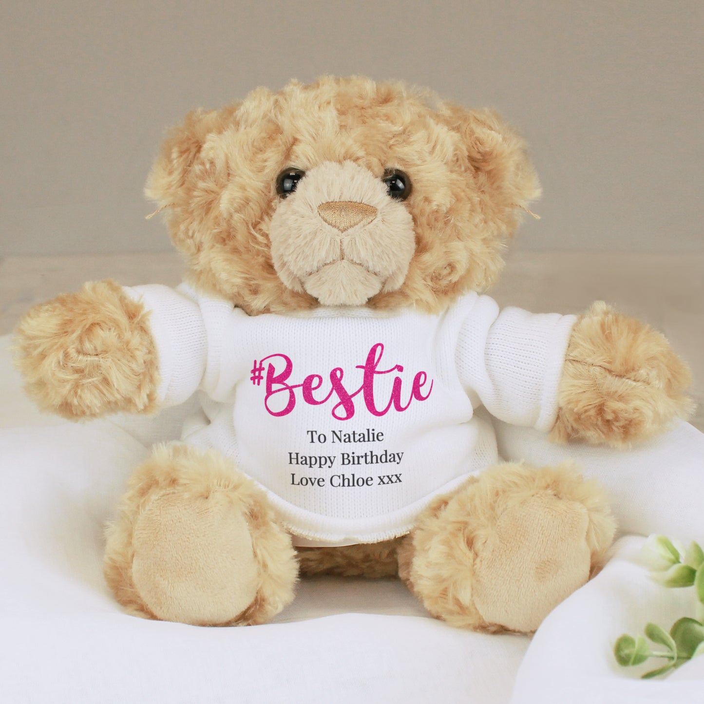 Personalised #Bestie Teddy Bear