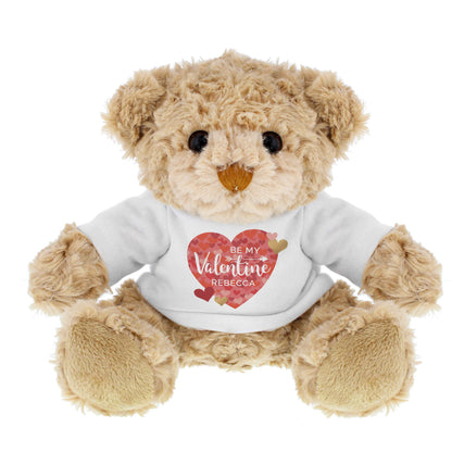 Personalised Valentine's Day Confetti Hearts Teddy Bear