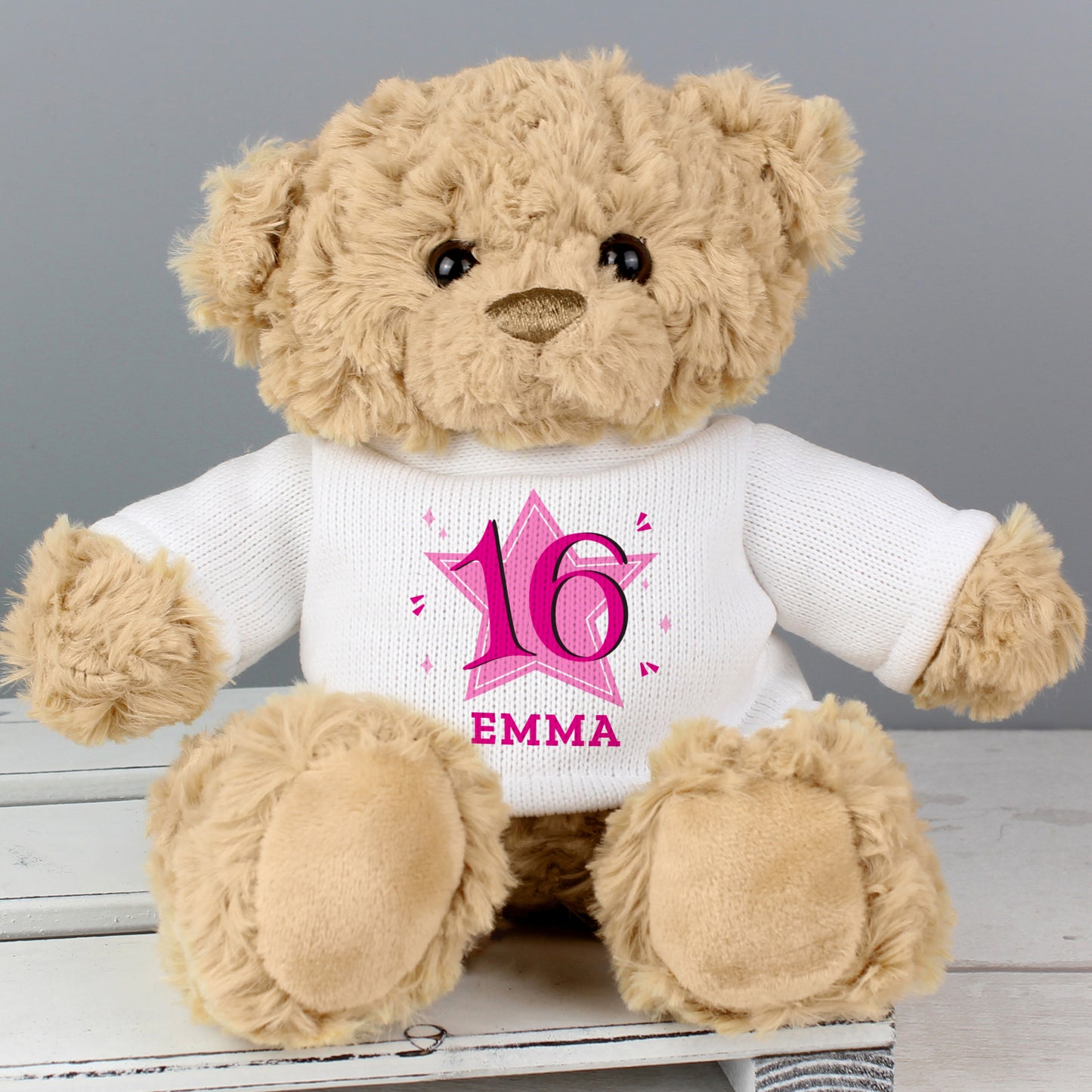 Personalised Pink Big Age Teddy Bear