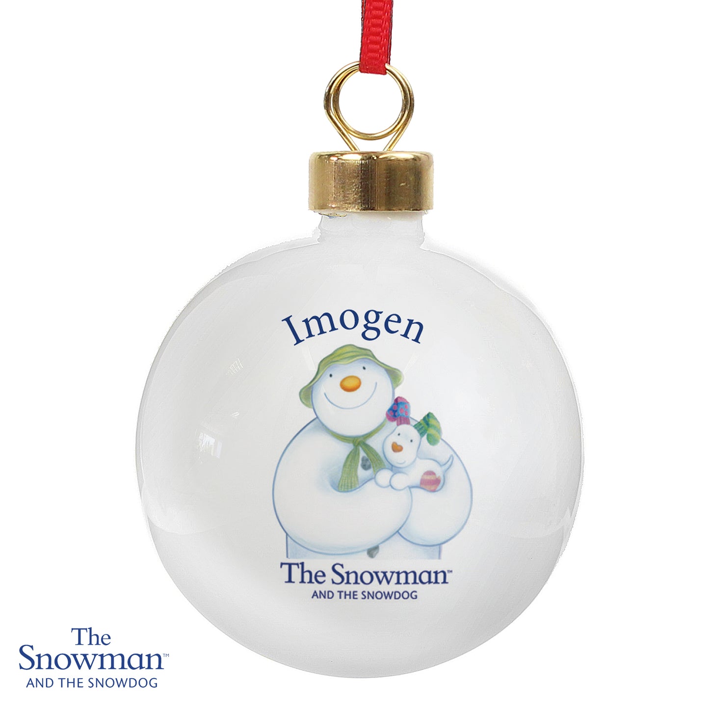 Personalised The Snowman and the Snowdog Bauble