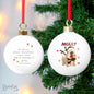 Personalised Boofle Christmas Reindeer Bauble