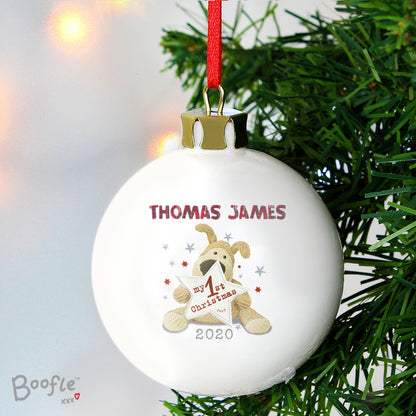 Personalised Boofle My 1st Christmas Bauble