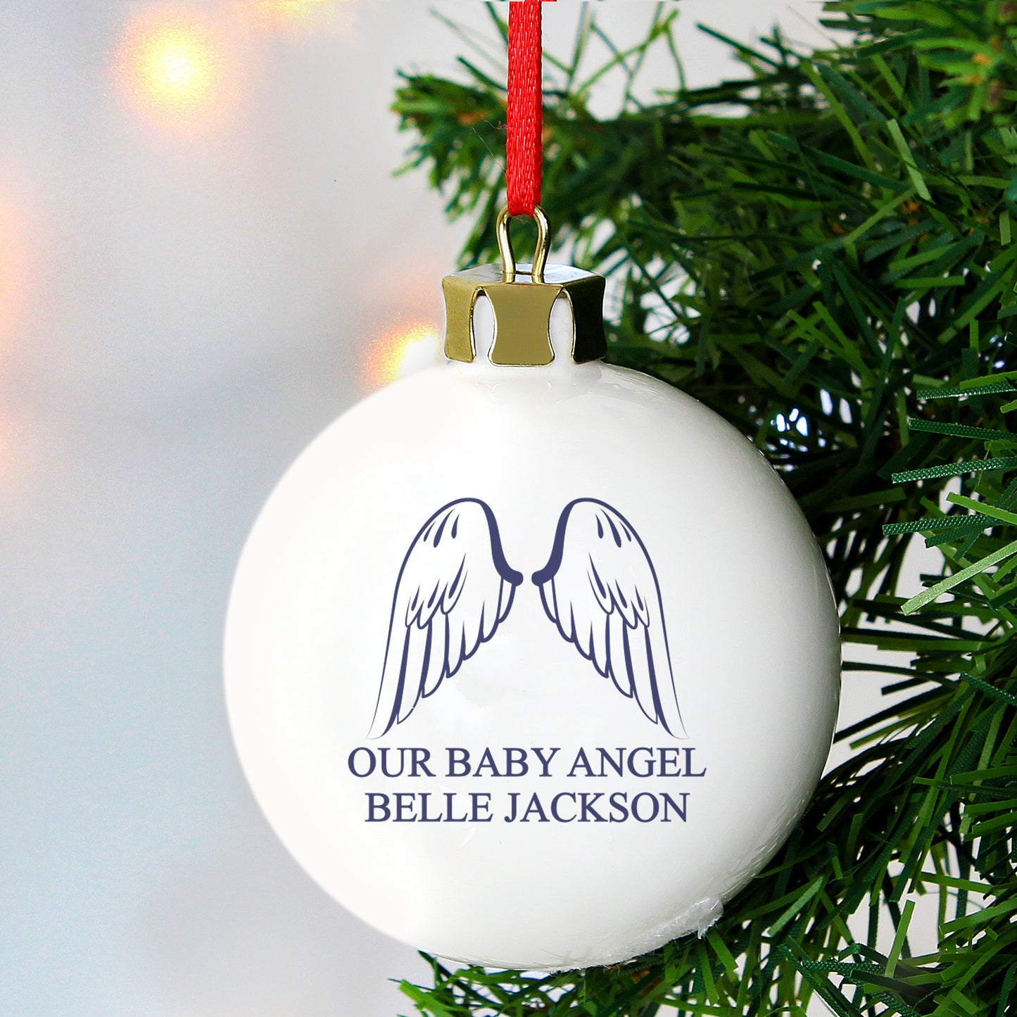 Personalised Angel Wings Bauble