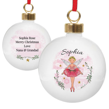 Personalised Sugar Plum Fairy Bauble