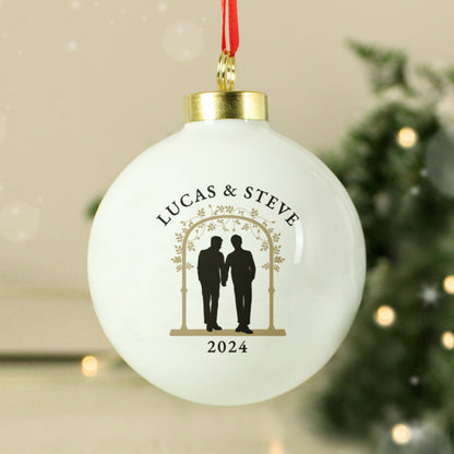 Personalised Mr & Mr Bauble