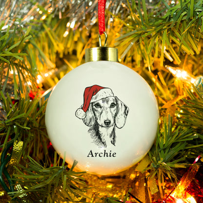 Personalised Dog Breed Christmas Bauble