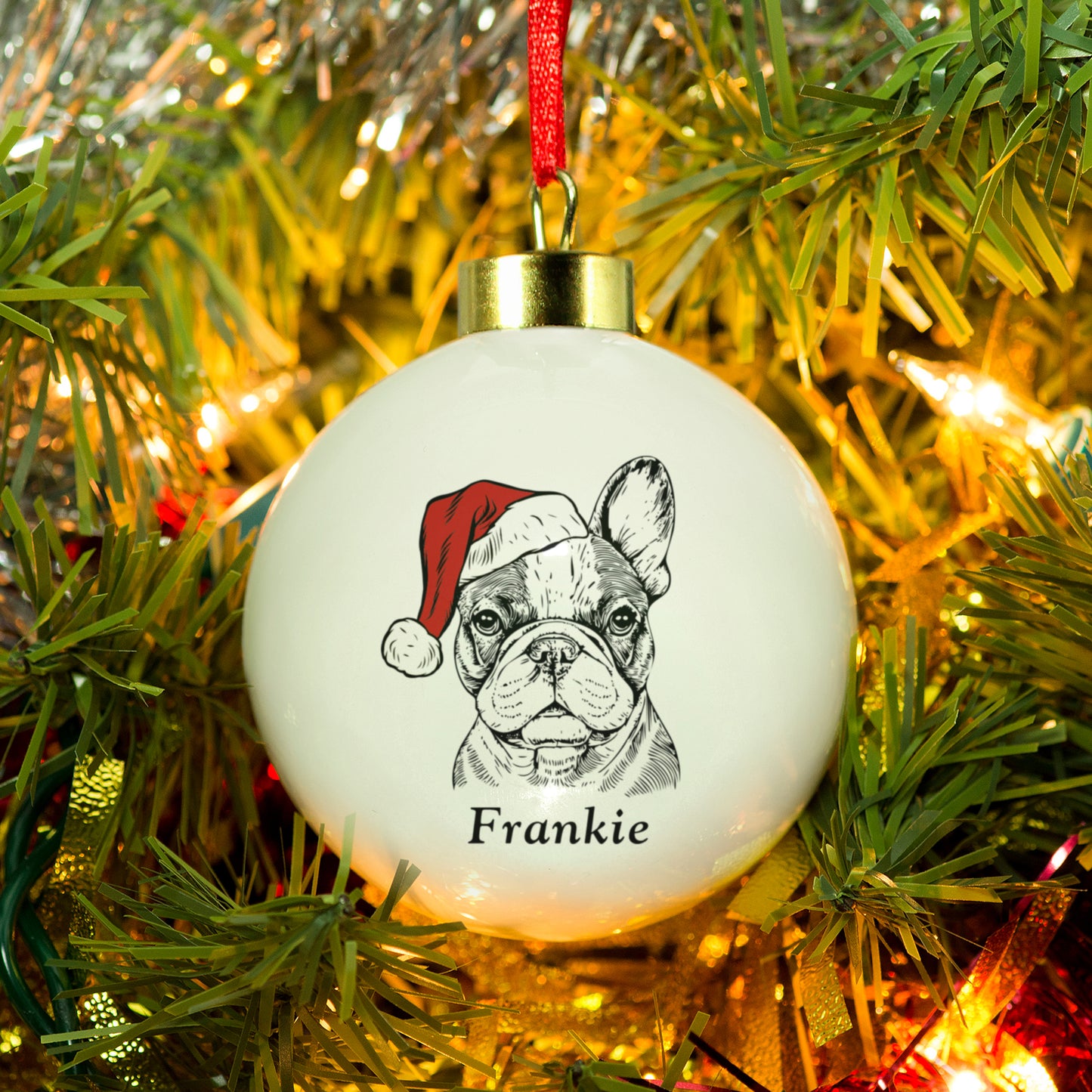 Personalised Dog Breed Christmas Bauble