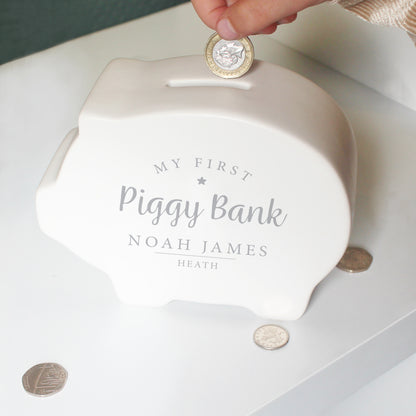 Personalised My First Piggy Bank